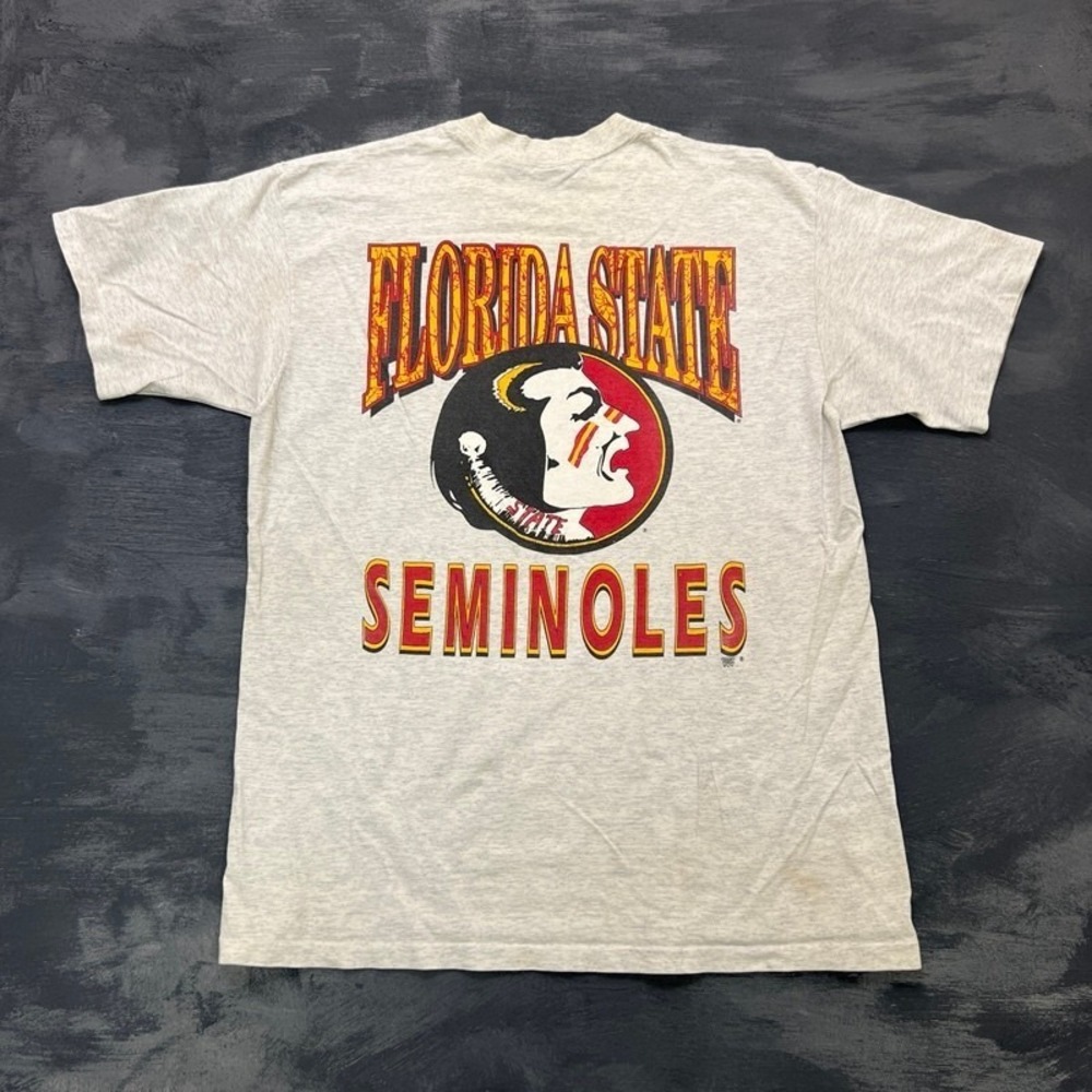 Vintage Florida State Seminoles Shirt Mens Large Gray 1990s NCAA